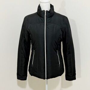 Black Rivet Black Down Zip Jacket